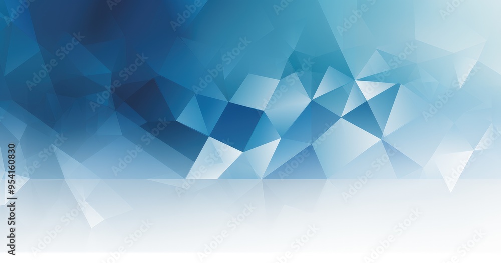 Obraz premium A geometric abstract background featuring shades of blue and white.