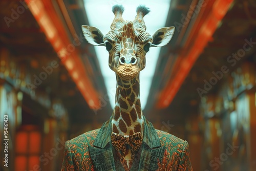 Giraffe in a Suit photo