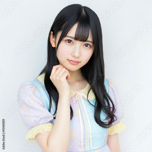 Japanese woman in her 20s, cute, idol face