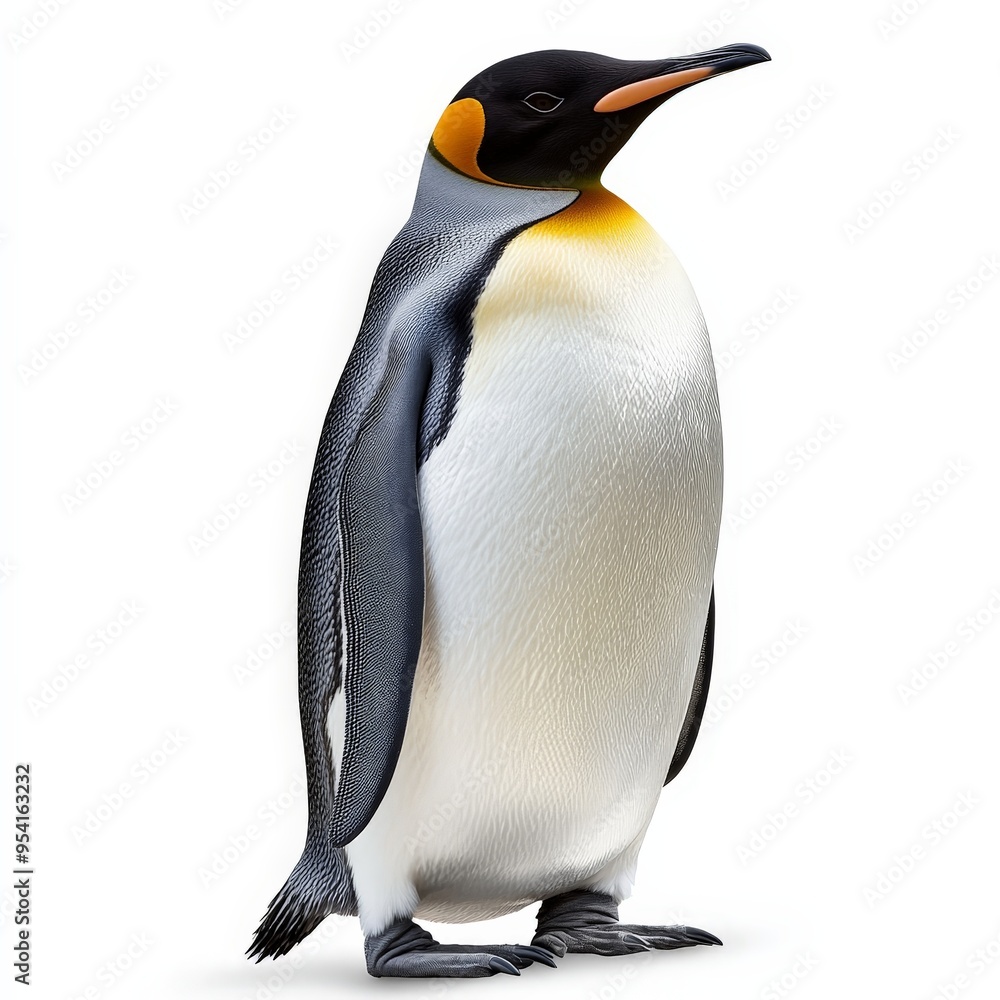 Obraz premium A penguin stands on a white background