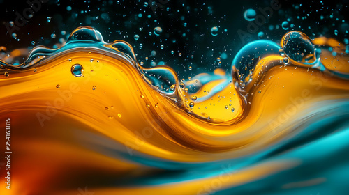 Abstract image of oil and w...