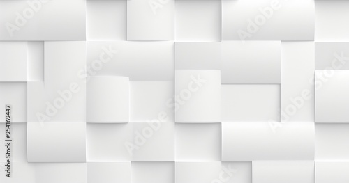 A textured background of overlapping white paper sheets creating a clean, modern aesthetic.