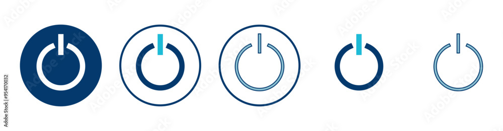 Power icon vector isolated on white background. Power Switch Icon. Start power icon Power icon vector isolated on white background. Power Switch Icon. Start power icon