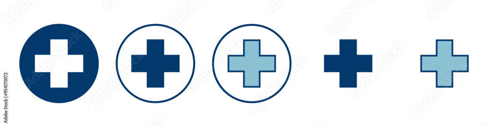 Plus Icon vector isolated on white background. Add plus icon. Addition sign. Medical Plus icon Plus Icon vector isolated on white background. Add plus icon. Addition sign. Medical Plus icon