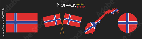 NorwayFlag Vector eps file photo