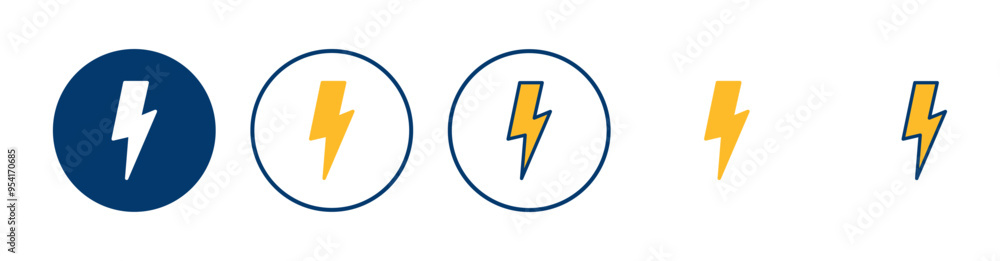 Lightning icon vector isolated on white background. Bolt icon vector. Energy and thunder electric icon Lightning icon vector isolated on white background. Bolt icon vector. Energy and thunder electric icon