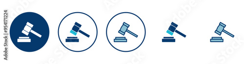 Gavel icon vector isolated on white background. Hammer icon vector. Judge Gavel Auction Icon Vector. Bid