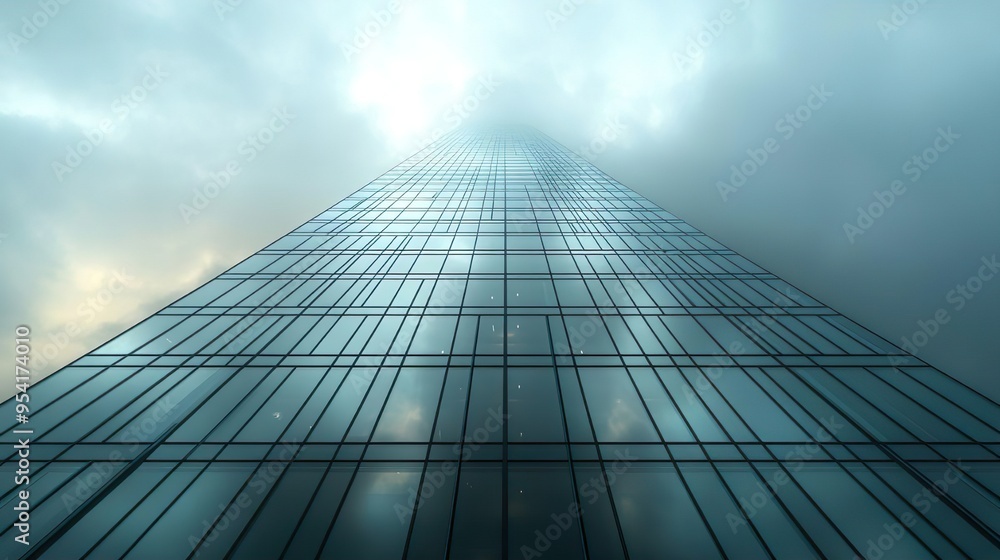 Sleek glass architecture with clean angles ideal for modern cityscape photos Sleek glass architecture with clean angles ideal for modern cityscape photos