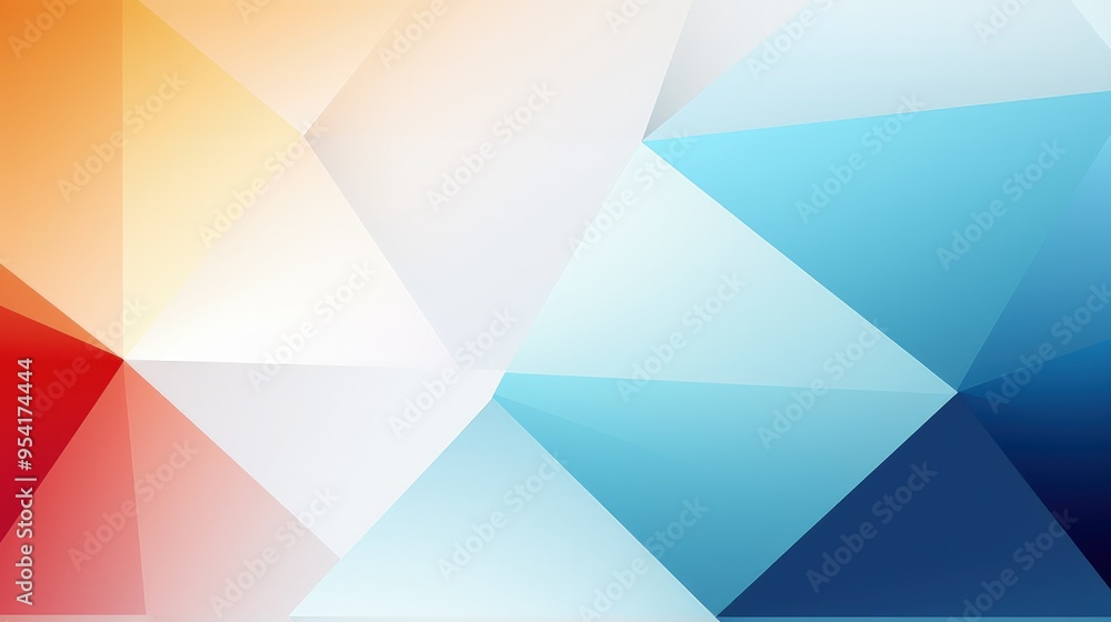 A colorful abstract geometric pattern with various triangles in shades of red, blue, and white. A colorful abstract geometric pattern with various triangles in shades of red, blue, and white.