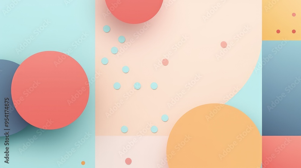 Abstract design featuring colorful geometric shapes and patterns. Abstract design featuring colorful geometric shapes and patterns.