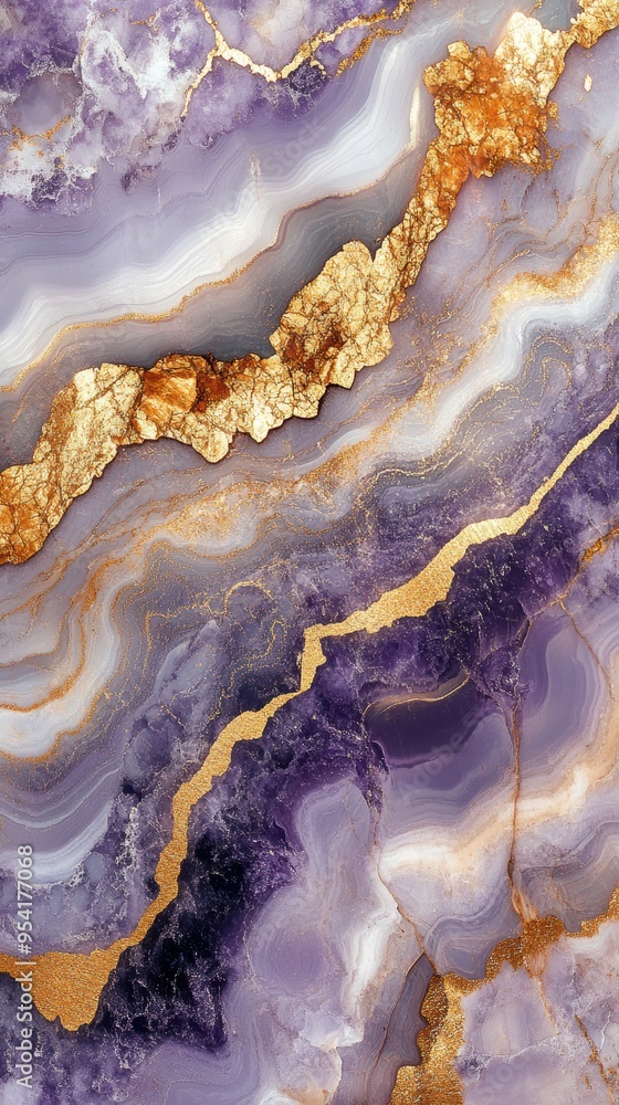 Lavender and cream marbled pattern with gold veining accents Lavender and cream marbled pattern with gold veining accents