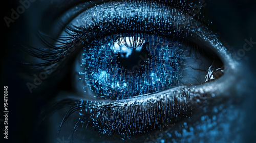 Close up of an eye with dig...