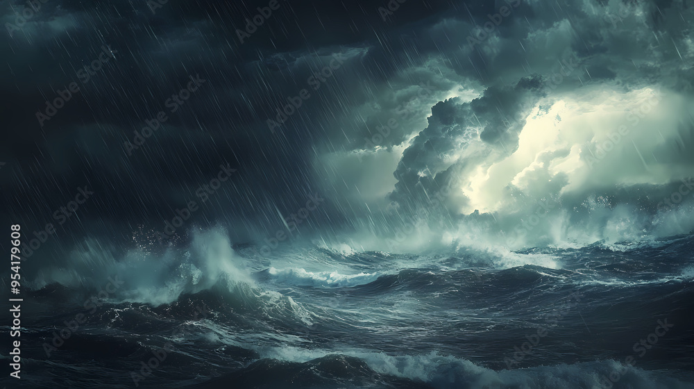 The elemental ballet of storms, winds, and rain in a destructive along the coastal. Storm. Illustration The elemental ballet of storms, winds, and rain in a destructive along the coastal. Storm. Illustration