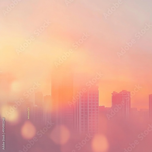 Cityscape at Sunset photo