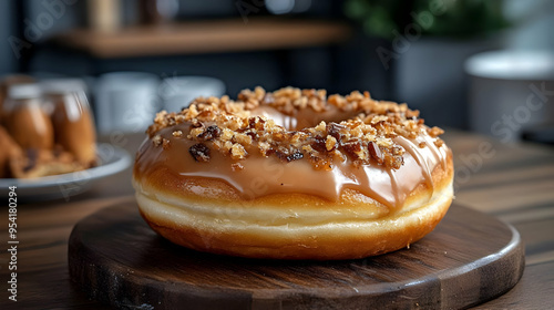 Closeup of a caramel and pe...