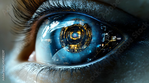 Close-up of a human eye wit...