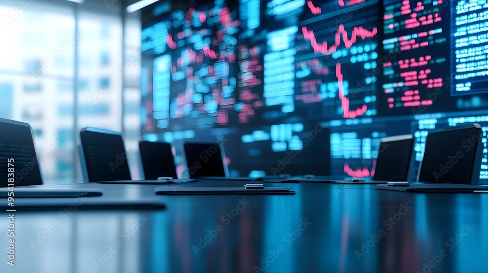Abstract Technology Data Analytics Business Meeting Room Abstract Technology Data Analytics Business Meeting Room
