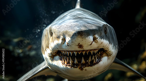 Close-up of a shark's open ...