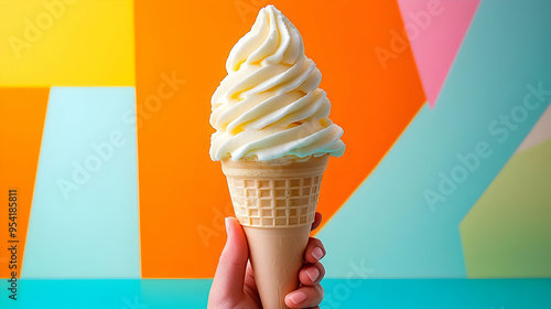 Close-up of a soft serve ic...