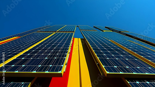 Close-up of a solar panel i...