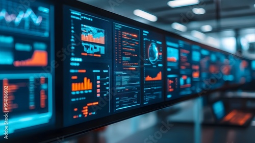 Data Analytics Display with Charts and Graphs