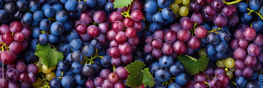 Seamless background of grape with various colors and species Seamless background of grape with various colors and species