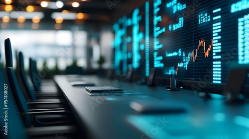 Wallpaper Mural Financial Data Analysis Office Interior Torontodigital.ca