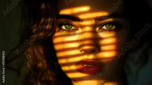 Close-up of a woman's face ...