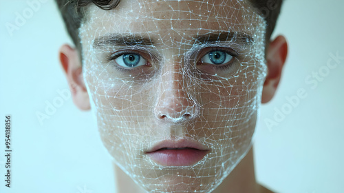 Close-up of a young man's f...