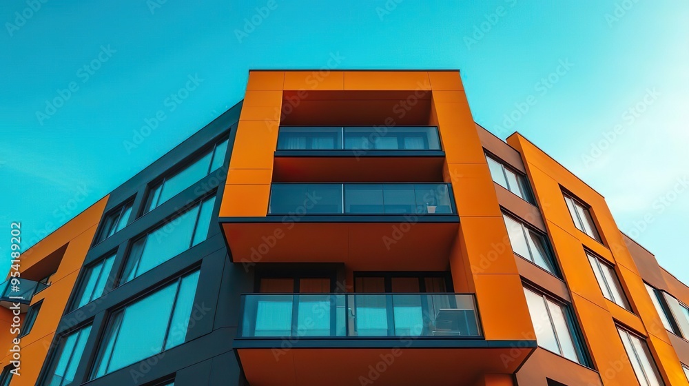 Sophisticated condo building with modern design perfect for upscale property photography Sophisticated condo building with modern design perfect for upscale property photography