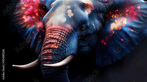 Close-up of an elephant's f...