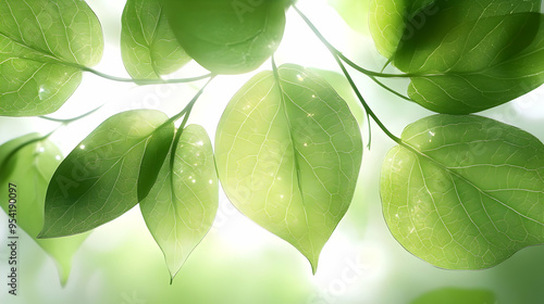 Close-up of delicate green ...