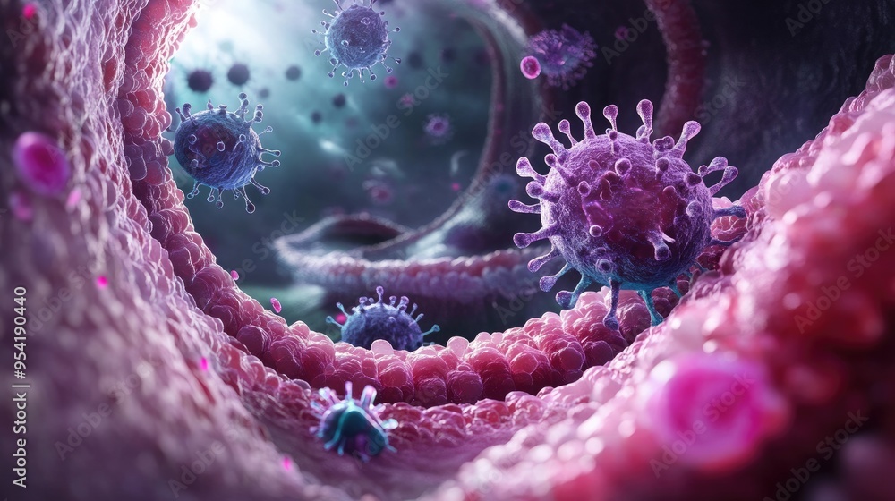 A medical illustration of eosinophils and their role in combating ...