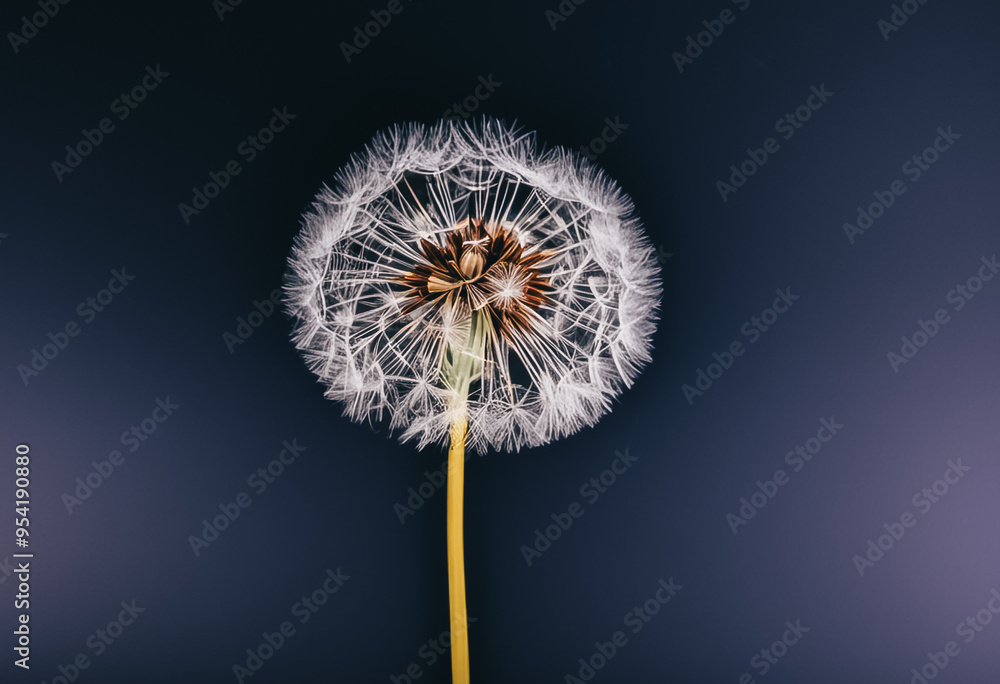 dandelion on black background dandelion on black background