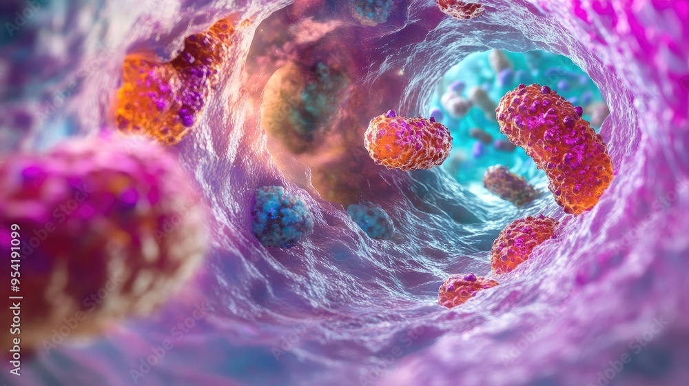 Eosinophils in the digestive tract, emphasizing their role in ...