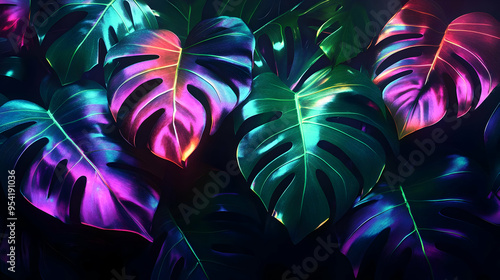 Closeup of iridescent tropi...