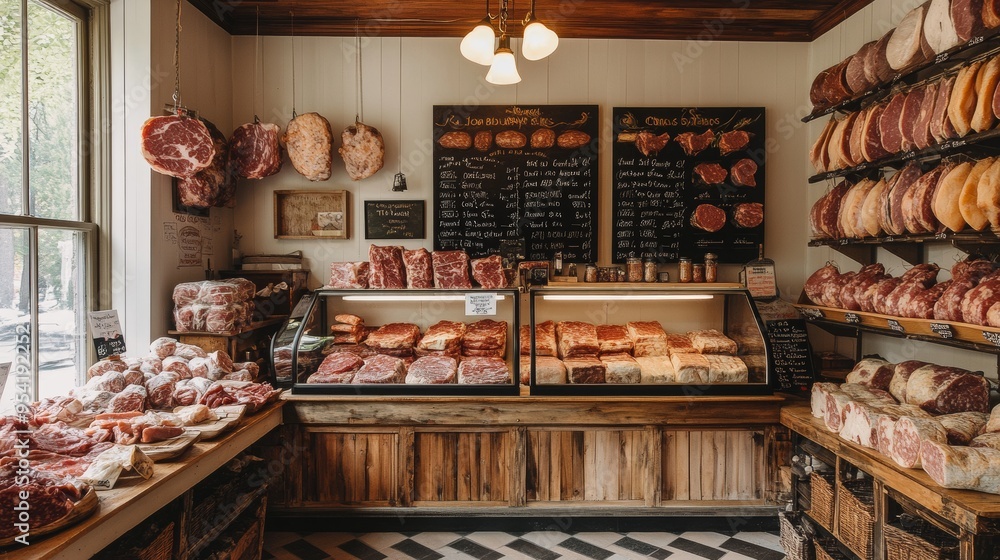 Modern butch shop interior design, Ai generated Modern butch shop interior design, Ai generated