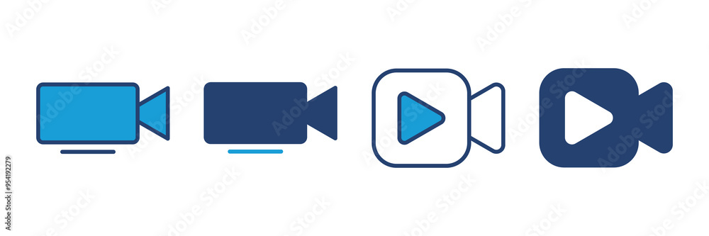 Video icon vector. video camera icon vector. movie sign. cinema