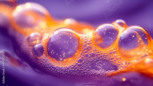 Closeup of vibrant purple a...