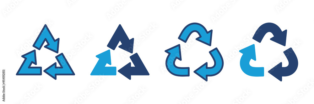 Recycle icon vector. Recycling vector icon. Recycle icon vector. Recycling vector icon.