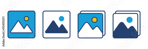 Picture icon vector. photo gallery icon symbol