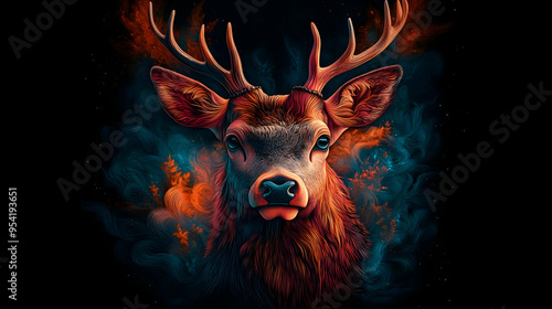 Close-up portrait of a deer...