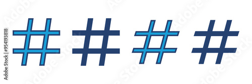 Hashtag icon vector. hashtag symbol