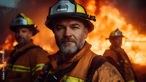 Close-up portrait of a fire...