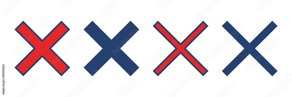 Obraz premium Close vector icon. Delete icon vector. cross sign