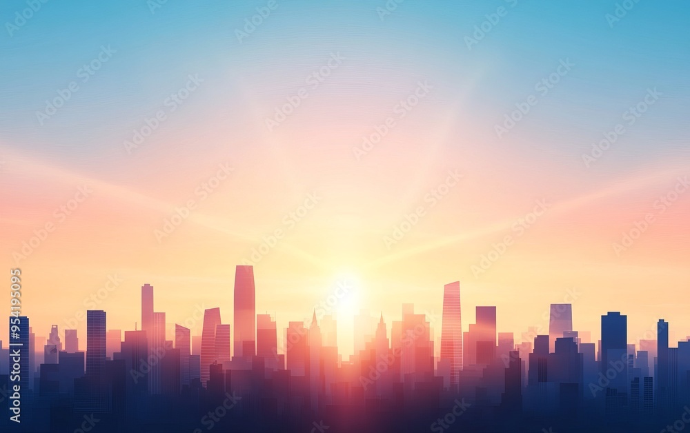 Stunning city skyline at sunrise, showcasing vibrant colors and a tranquil atmosphere, perfect for inspirational projects. Stunning city skyline at sunrise, showcasing vibrant colors and a tranquil atmosphere, perfect for inspirational projects.