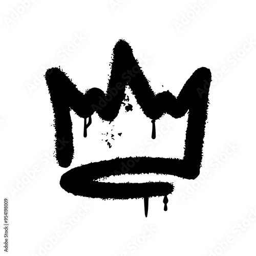 Crown sprayed in graffiti style.