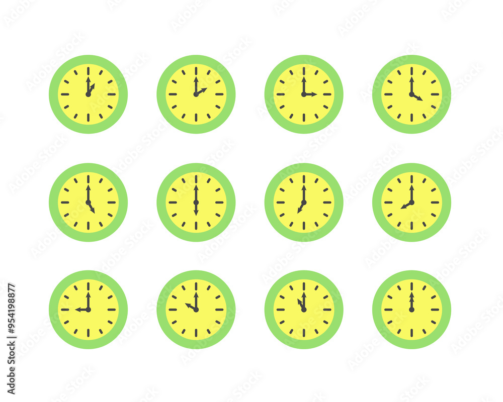 Summer clock icon design with lemon. Collection of fruit icons of time. Summer clock icon design with lemon. Collection of fruit icons of time.