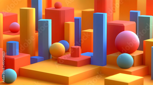 Colorful abstract geometric...