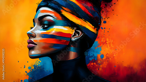 Colorful abstract portrait ...